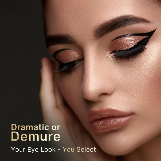 Swiss Beauty Select Here To Stay Semi-Matte Liquid Waterproof Eyeliner 3ml with Shade 03 Mood Brown | Precise Pointed Tip | Smudge-Proof & Transfer-Proof
