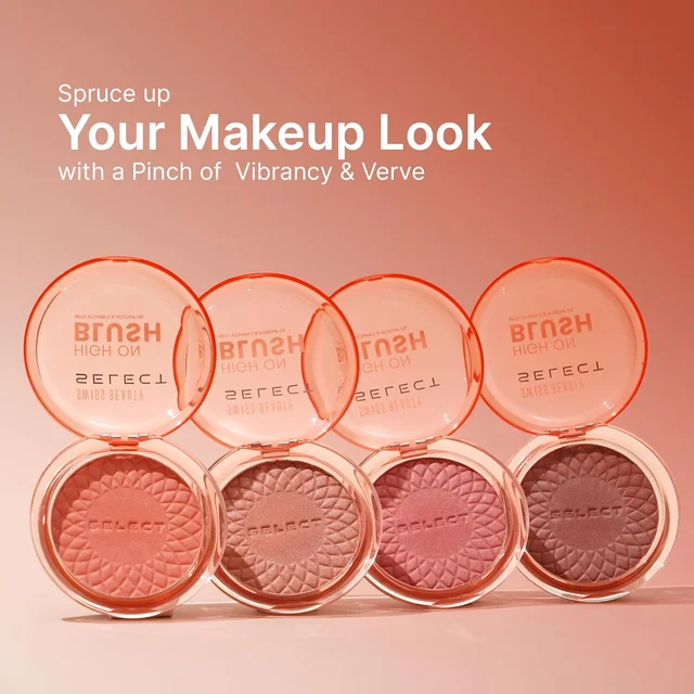 Swiss Beauty Select High on Blush 8g Pretty Peach | Natural Matte Finish | Long-Lasting & Non-Transferrable | Enriched with Vitamin E & Rose Oil