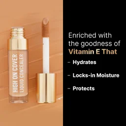 Swiss Beauty Select High On Cover Liquid Concealer Shade 1.5 Fair to Medium, 5.5ml | Matte Finish, No-Crease Formula | Enriched with Vitamin E for Smooth, Flawless Skin