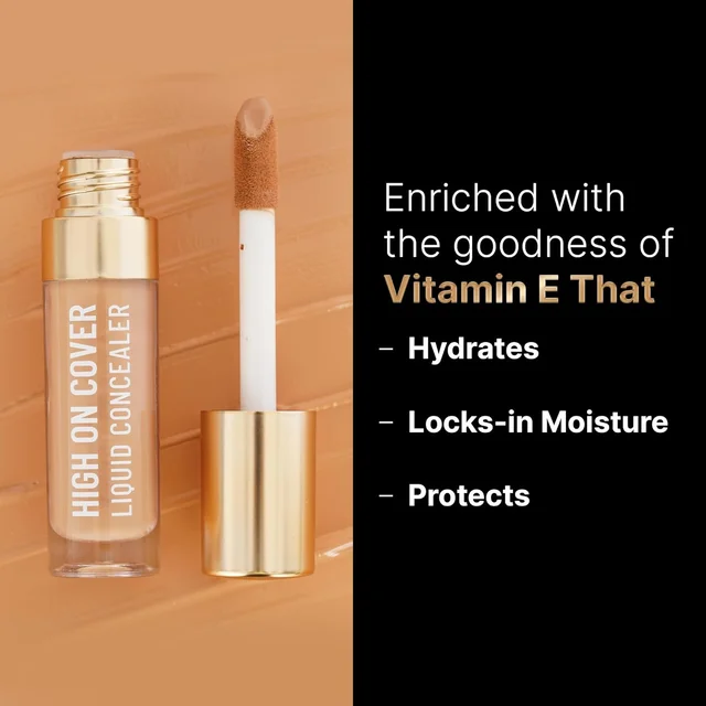 Swiss Beauty Select High On Cover Liquid Concealer Shade 1.5 Fair to Medium, 5.5ml | Matte Finish, No-Crease Formula | Enriched with Vitamin E for Smooth, Flawless Skin