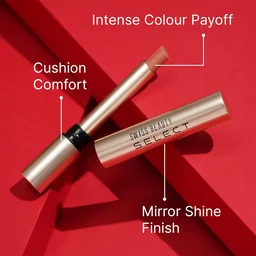 Swiss Beauty Select High On Shine Creamy Lipstick 05 Royale Red| Mirror-Shine Glossy Finish | Creamy Hydrating Formula with Vitamin E
