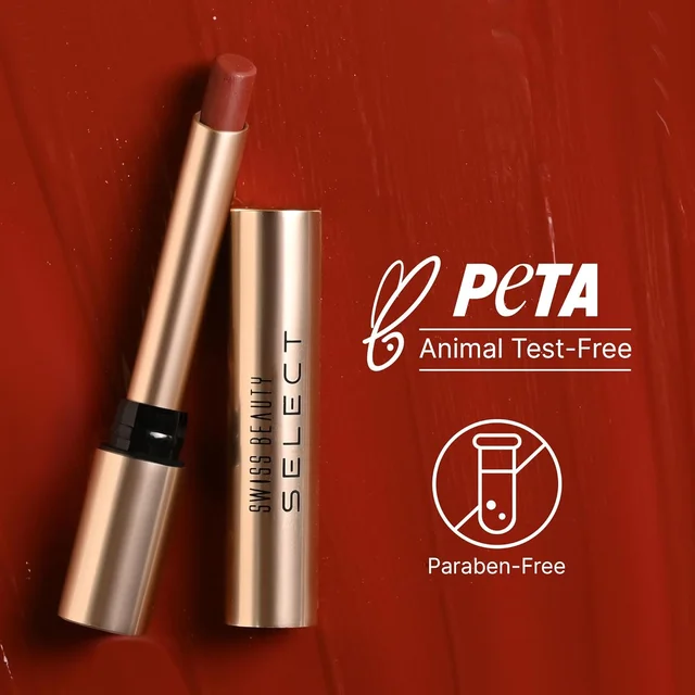 Swiss Beauty Select High On Shine Creamy Lipstick 05 Royale Red| Mirror-Shine Glossy Finish | Creamy Hydrating Formula with Vitamin E