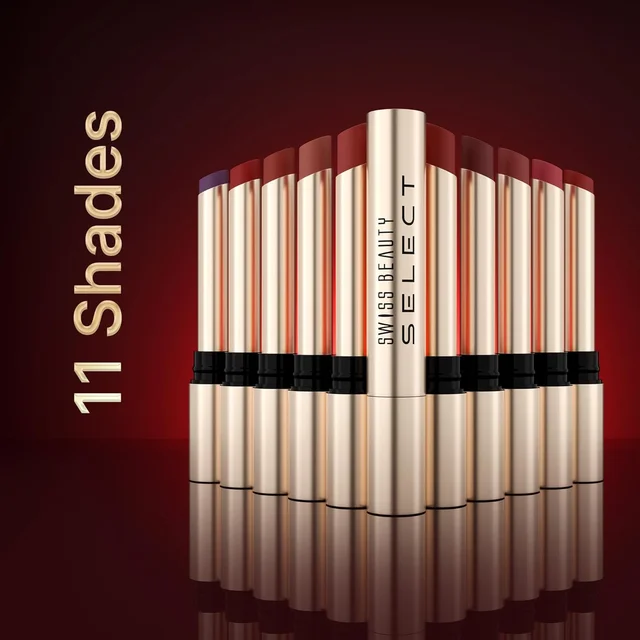 Swiss Beauty Select High On Shine Creamy Lipstick 05 Royale Red| Mirror-Shine Glossy Finish | Creamy Hydrating Formula with Vitamin E