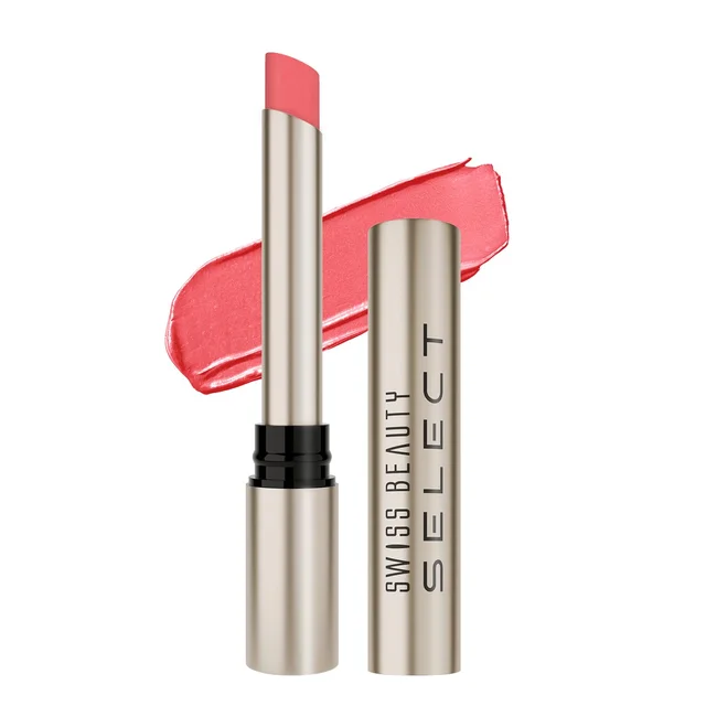 Swiss Beauty Select High On Shine Creamy Lipstick 11 Powerful Pink| Mirror-Shine Glossy Finish | Creamy Hydrating Formula with Vitamin E