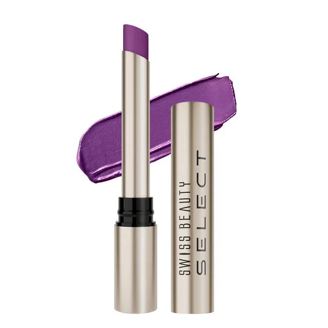 Swiss Beauty Select High On Shine Creamy Lipstick 06 Admirer Plum| Mirror-Shine Glossy Finish | Creamy Hydrating Formula with Vitamin E