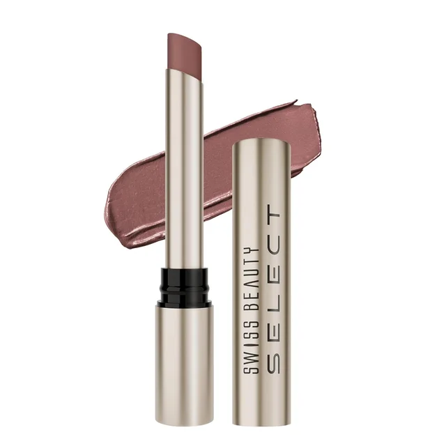 Swiss Beauty Select High On Shine Creamy Lipstick 12 Cocoa Charisma| Mirror-Shine Glossy Finish | Creamy Hydrating Formula with Vitamin E