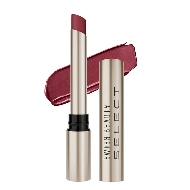 Swiss Beauty Select High On Shine Creamy Lipstick 07 Red Mandate| Mirror-Shine Glossy Finish | Creamy Hydrating Formula with Vitamin E