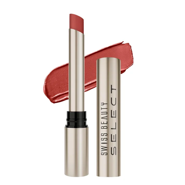 Swiss Beauty Select High On Shine Creamy Lipstick  05 Royale Red| Mirror-Shine Glossy Finish | Creamy Hydrating Formula with Vitamin E