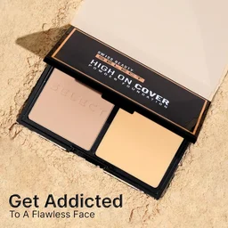 Swiss Beauty Select Matte High On Cover Powder Foundation 5.5g | Shade 04 Natural Buff | Waterproof & Oil Controlling | 16-Hour Long Wear | With Sponge