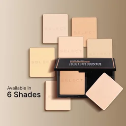 Swiss Beauty Select Matte High On Cover Powder Foundation 5.5g | Shade 04 Natural Buff | Waterproof & Oil Controlling | 16-Hour Long Wear | With Sponge