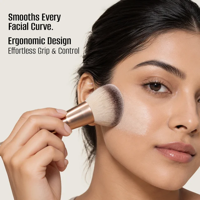 Swiss Beauty Select Powder Brush | Soft & Dense Bristles | Flawless Application of Loose & Pressed Powder | Makeup Brush for Face, Setting & Blending