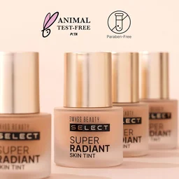 Swiss Beauty Select Super Radiant Hydrating Liquid Skin Tint 30g, Shade 04 Almond Glow, With Hyaluronic Acid | Lightweight Makeup for Natural Dewy Radiant Glow