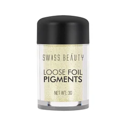 Swiss Beauty Shade 01 Loose Foil Pigment Eyeshadow 3g | High-Intensity Shimmer | Metallic Finish | Ultra-Pigmented, Long-Lasting & Blendable | Use Wet or Dry for Bold Eye Looks