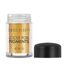 Swiss Beauty Shade 02 Loose Foil Pigment Eyeshadow 3g | High-Intensity Shimmer | Metallic Finish | Ultra-Pigmented, Long-Lasting & Blendable | Use Wet or Dry for Bold Eye Looks
