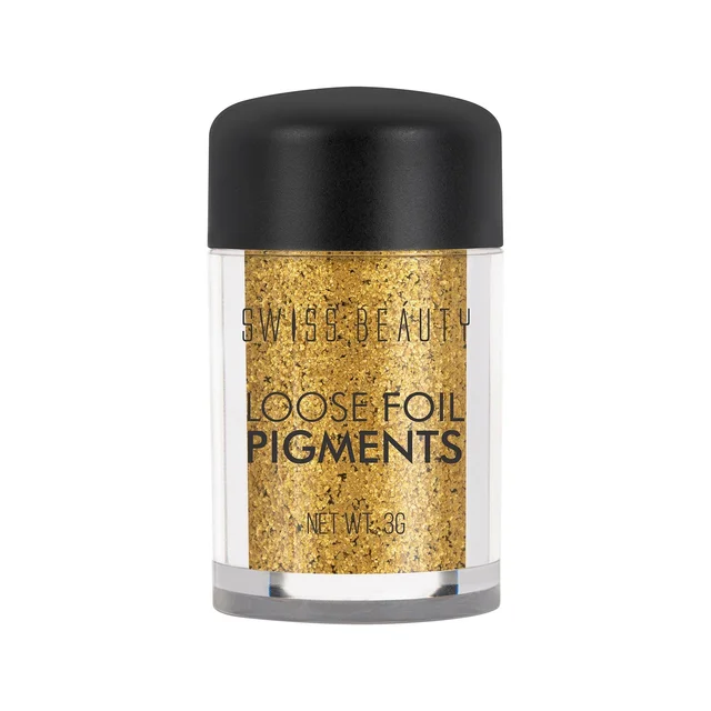Swiss Beauty Shade 08 Loose Foil Pigment Eyeshadow 3g | High-Intensity Shimmer | Metallic Finish | Ultra-Pigmented, Long-Lasting & Blendable | Use Wet or Dry for Bold Eye Looks
