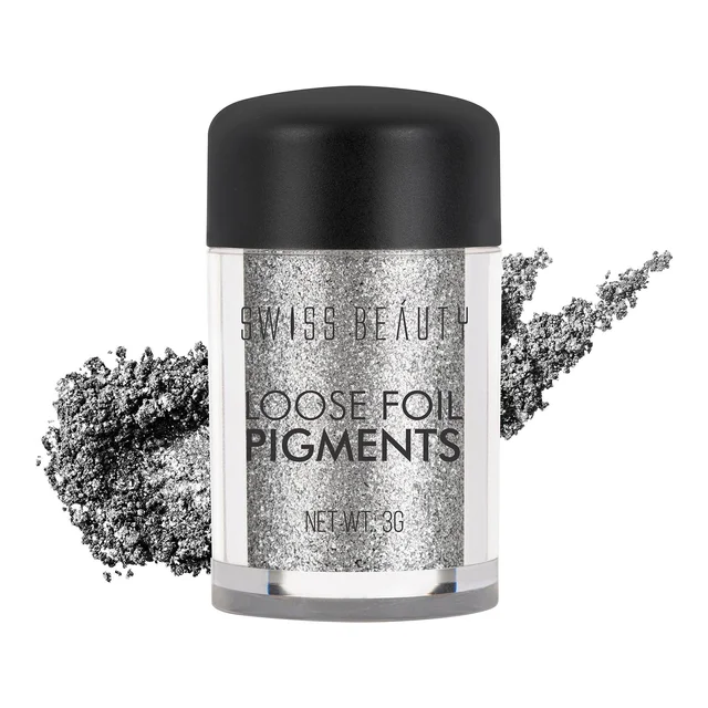 Swiss Beauty Shade 12 Loose Foil Pigment Eyeshadow 3g | High-Intensity Shimmer | Metallic Finish | Ultra-Pigmented, Long-Lasting & Blendable | Use Wet or Dry for Bold Eye Looks