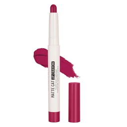 Swiss Beauty Matte Cat Lip Crayons Pack of 2 (9 & 12, Wild Pink & Sinful Scarlet) Enriched with Vitamin E & Jojoba Oil | Highly Pigmented & Smudge-Proof | Waterproof & 8-Hour Stay