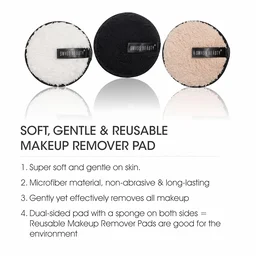 Swiss Beauty Soft & Gentle Cleansing Reusable Makeup Remover Pad Shade 01 | Ultra-Soft Microfiber | Eco-Friendly & Removes Waterproof Makeup | Washable & Reusable