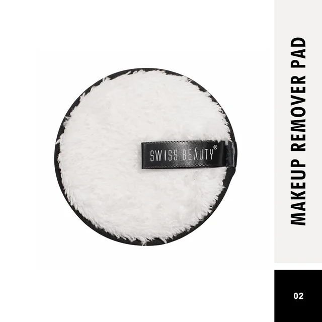 Swiss Beauty Soft & Gentle Cleansing Reusable Makeup Remover Pad Shade 01 | Ultra-Soft Microfiber | Eco-Friendly & Removes Waterproof Makeup | Washable & Reusable