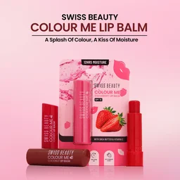 Swiss Beauty Apple Burst Colour Me Lip Balm with 12-hour hydration & SPF 15 | Long-Lasting & Glossy Finish | Heals dry & Chapped lips | Shea Butter & Vitamin E |