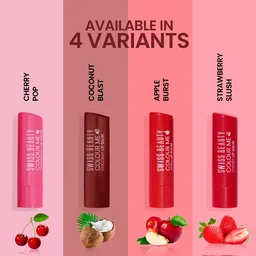 Swiss Beauty Apple Burst Colour Me Lip Balm with 12-hour hydration & SPF 15 | Long-Lasting & Glossy Finish | Heals dry & Chapped lips | Shea Butter & Vitamin E |