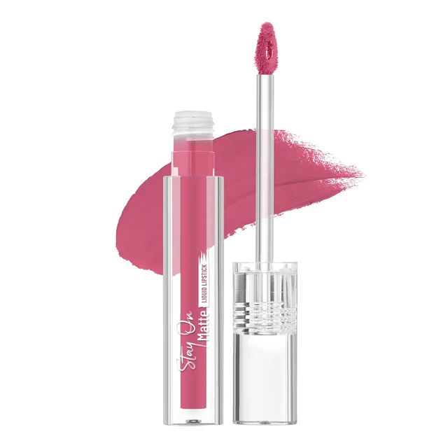 Swiss Beauty Supple Pink Stay On Matte Ultra Pigmented Liquid Lipstick Enriched with Vitamin E & Shea Butter | 24 Hour Stay | Matte Finish