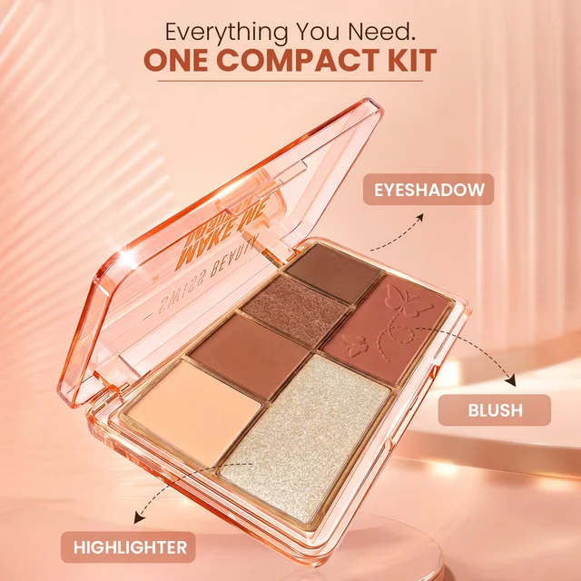 Swiss Beauty Take Me Anywhere Makeup Kit, City Staycay 02 | Multi-Use Eyeshadow, Blush & Highlighter Palette | Travel-Friendly Compact Makeup Kit for Women