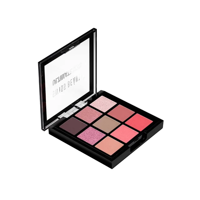 Swiss Beauty Ultimate 9 Pigmented Colors Eyeshadow Palette | Bold & Versatile Shades | Vibrant & Blendable | Long Lasting | Shimmery And Metallic Finish - Multicolor-02, 6G