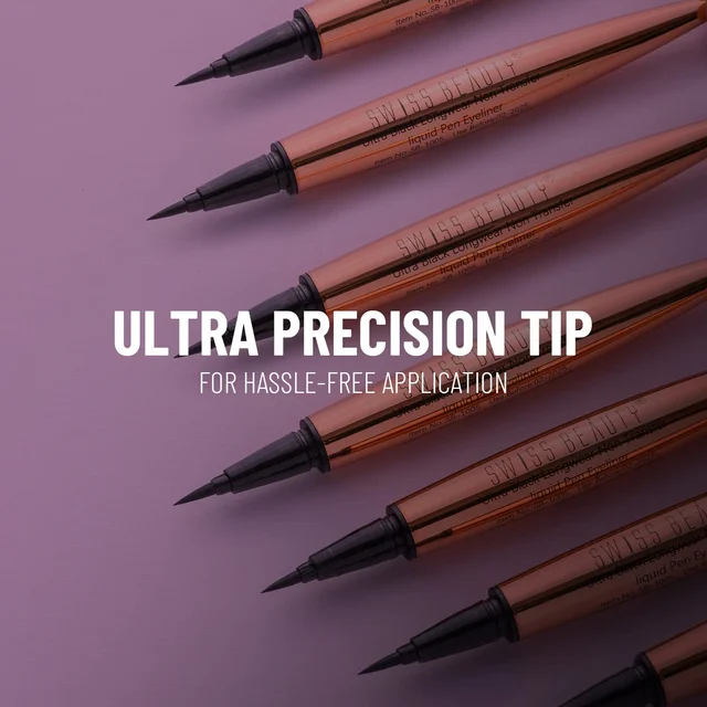 Swiss Beauty Ultra Black Liquid Pen Eyeliner 0.8ml | Long Lasting