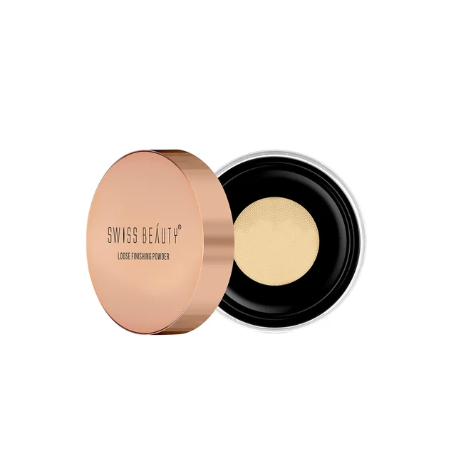 Swiss Beauty Ultra Fine Loose Finish Powder 8g | Banana Powder 02| For Smooth Finishing | All Skin Types - 1