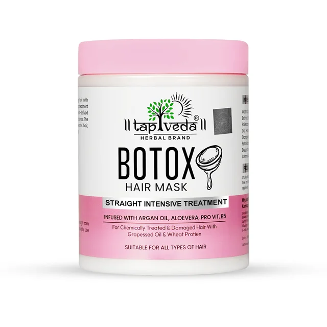 Tapveda Botox Hair Mask 1000ml | Hair Spa Treatment with Argan Oil, Aloe Vera & Pro-Vitamin B5 | Intense Repair, Smoothness & Silk Perfection