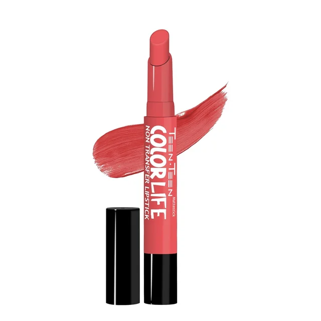 Teen Teen Color Life Nontransferable lipstick 2gm with M09 Dusky Pink Shade | Matte Crayon Finish | Long lasting & waterproof | Keep Hydrating & Moisturizing