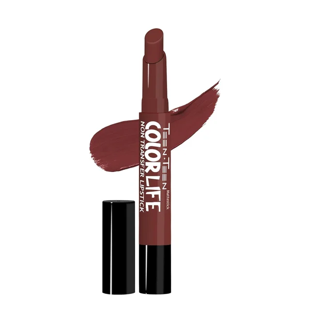 Teen Teen Color Life Nontransferable lipstick 2gm with M10 Intense Brown Shade | Matte Crayon Finish | Long lasting & waterproof | Keep Hydrating & Moisturizing