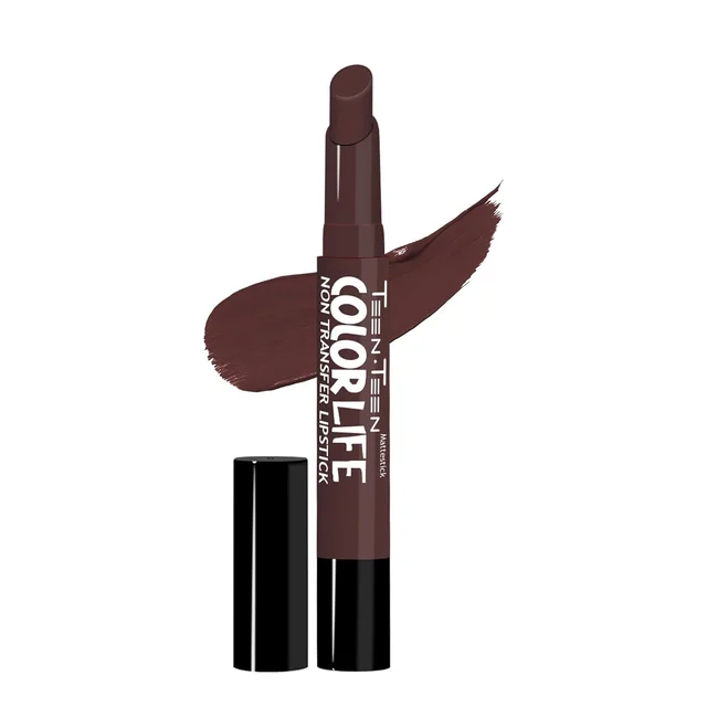 Teen Teen Color Life Nontransferable lipstick 2gm with M14 Rust Red Shade | Matte Crayon Finish | Long lasting & waterproof | Keep Hydrating & Moisturizing