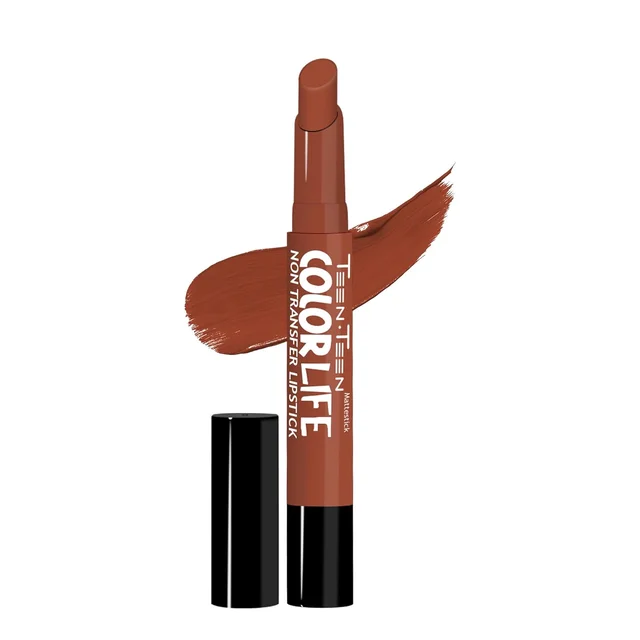 Teen Teen Color Life Nontransferable lipstick 2gm with M04 Hot Chocolate Shade | Matte Crayon Finish | Long lasting & waterproof | Keep Hydrating & Moisturizing