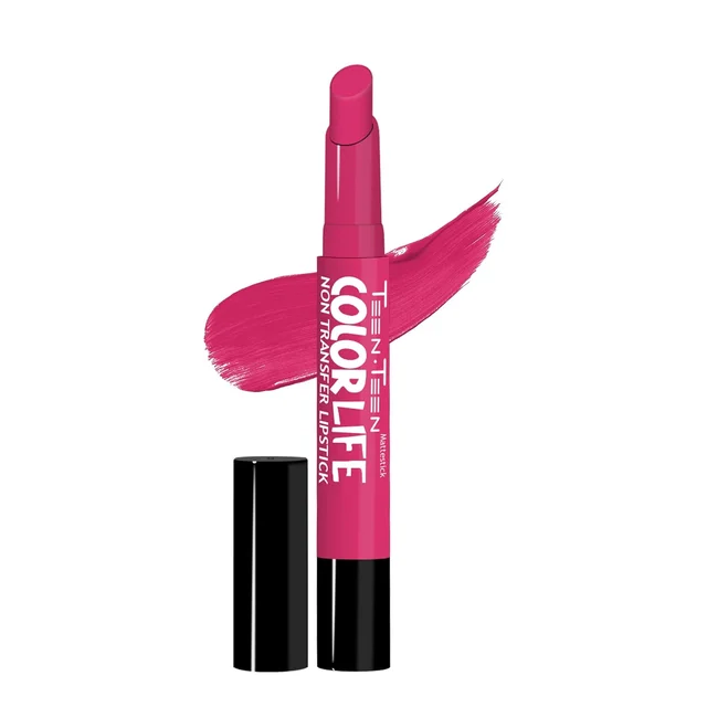 Teen Teen Color Life Nontransferable lipstick 2gm with M20 Pink Crush Shade | Matte Crayon Finish | Long lasting & waterproof | Keep Hydrating & Moisturizing
