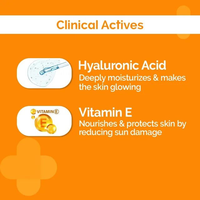 The Derma Co 1% Hyaluronic Long Lasting Sunscreen 50g SPF 50 PA++++ with Hyaluronic Acid & Vitamin E | Broad Spectrum, Water & Sweat Resistant Sun Protection