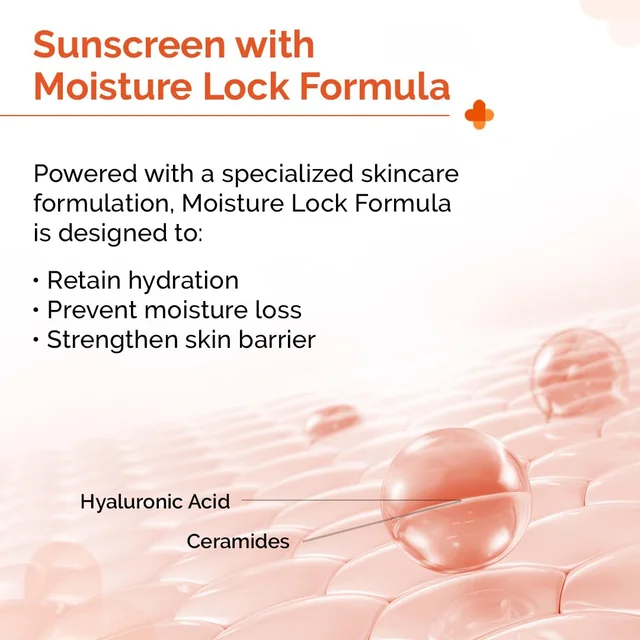 The Derma Co 1% Hyaluronic Sunscreen Hydrating Gel 50g SPF 50 PA++++ | For Dry & Sensitive Skin | No White Cast | UVA/UVB & Blue Light Protection