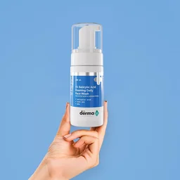 The Derma Co 1% Salicylic Acid Foaming Daily Face Wash 100ml | With Zinc PCA & PHA | For Active Acne & Clogged Pores | Helps Reduce Acne & Unclog Pores