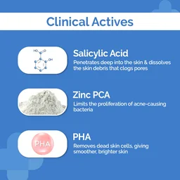 The Derma Co 1% Salicylic Acid Foaming Daily Face Wash 100ml | With Zinc PCA & PHA | For Active Acne & Clogged Pores | Helps Reduce Acne & Unclog Pores