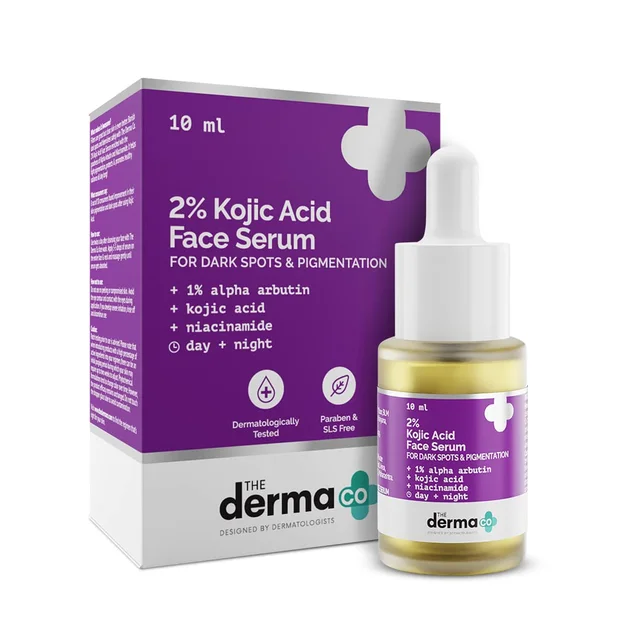 Derma Co The Derma Co 2% Kojic Acid Face Serum | with 1% Alpha Arbutin & Niacinamide | for Dark Spots And Pigmentation | "Brighten Skin | Fade Dark Spots | for All Skin Types | 10ml