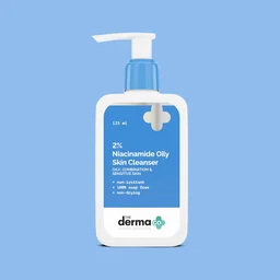 Derma Co The Derma Co 2% Niacinamide Oily Skin Cleanser 125ml | for Sensitive, Oily & Combination Skin | Non-Irritant | 100% Soap-Free | Non-Drying | Acne-Prone Skin | Oil Control | Pore Minimizing & Hydration