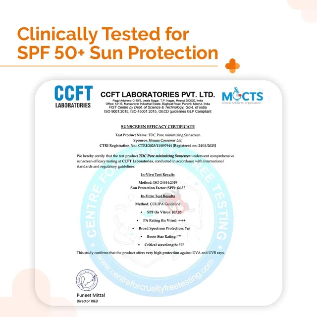 The Derma Co Pore Minimizing Priming Sunscreen 50g SPF 50 PA+++ | For Open Pores | Smooth Priming Texture | Broad Spectrum UVA/UVB Protection | Daily Face Sunscreen