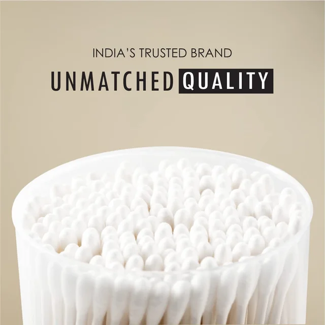 Tulips Eco-Friendly Cotton Ear Buds 200 Sticks (400 Tips) | Biodegradable, Soft & Safe | 100% Pure Cotton | Gentle on Skin | Ideal for Daily Use