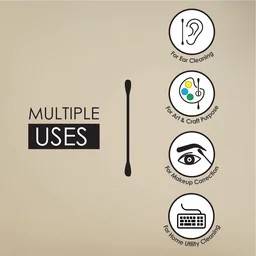Tulips Eco-Friendly Cotton Ear Buds 200 Sticks (400 Tips) | Biodegradable, Soft & Safe | 100% Pure Cotton | Gentle on Skin | Ideal for Daily Use