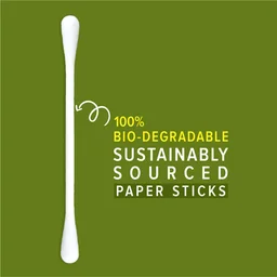 Tulips Premium Cotton Ear Buds 80 Sticks (160 Tips) | Soft, Hygienic & Gentle | 100% Pure Cotton | Ideal for Personal Care & Makeup With White Paper Sticks | Eco-Friendly & Gentle