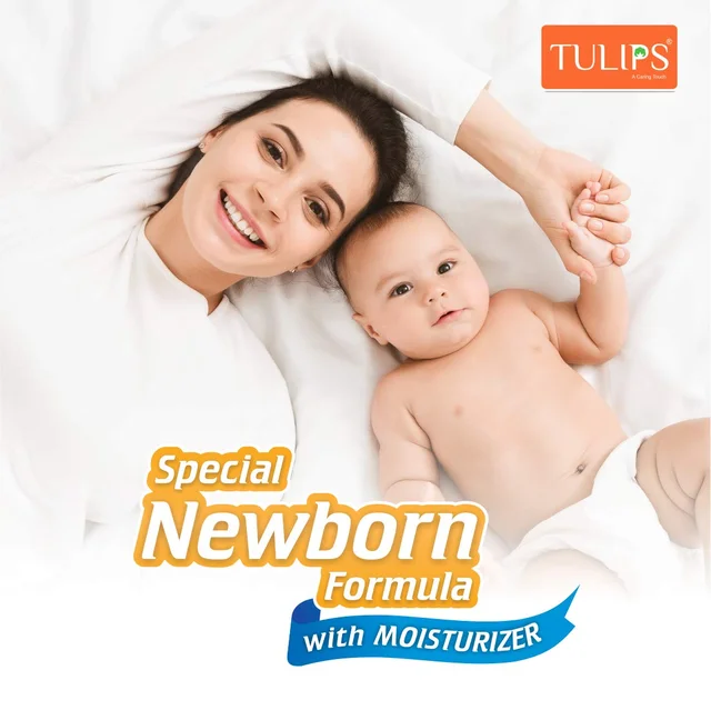 Tulips Sensitive Baby Wet Wipes LID Pack (72 Wipes) | Gentle Cleaning | Moisturizing | Rash-Free | 99% Purified Water & Grapefruit Extracts
