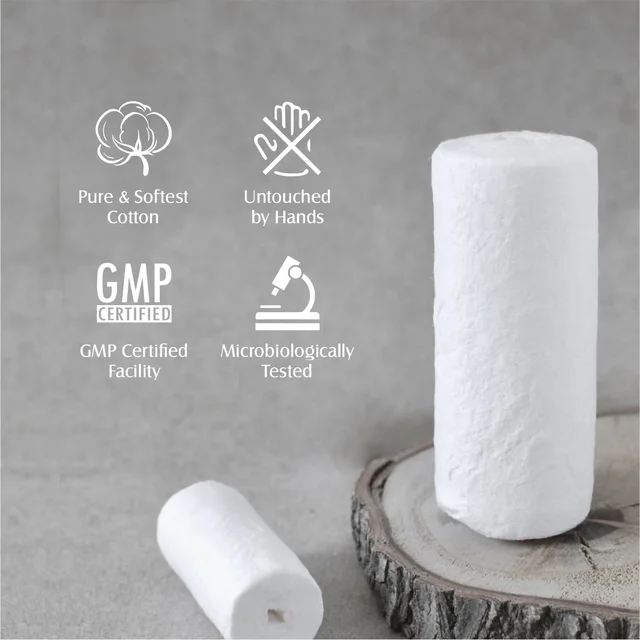 Tulips Soft Absorbent Cotton wool 50g| Gentle & 100% Natural Cotton Wool | Makeup Removal | Beauty, Baby & Adult Care | Multi-Purpose Use | Hygienic & Disposable