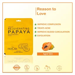 Twacha 6 Steps Rejuvenating Papaya Facial Kit | Papaya Enzymes + Alpha-Arbutin for Dark Spot Reduction & Radiant Glow | All Skin Types | Home Spa Facial