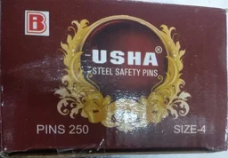USHA Usha Steel Safety Pin | Strong Stainless Steel Rust-Resistant Pins for Saree, Sewing, Crafts & Daily Clothing Use | Durable Smooth Finish